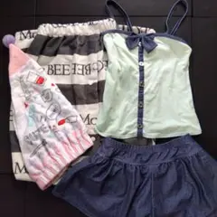 綺麗　３点セット セシルマクビー巻きタオル 160cm 水着上下 タオルキャップ