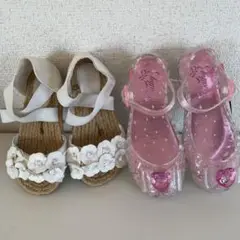 マザウェイズ　新品サンダルと、中古プチマインサンダル