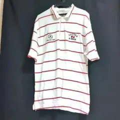 Cutter & Buck ゴルフストライプポロシャツメンズ4 Lサイズ相当