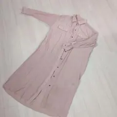 GALANTE　ロングワンピ　羽織り　くすみピンク