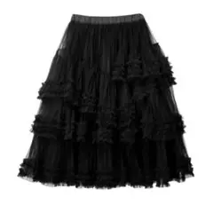 ”Ballerina” blooming tulle skirt black