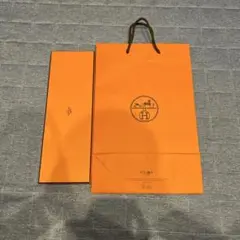 エルメスネクタイ　空き箱　リボン　ショッパー