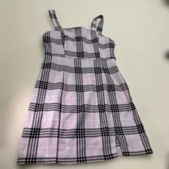 h&m チェックワンピース　S ピンク