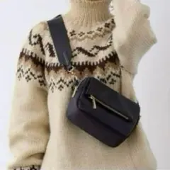 【極美品】TOPKAPI クリュ　ナイロン コンビ フラップ ショルダー バッグ