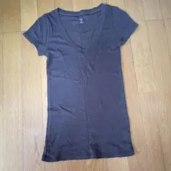 GAP ブラウン Vネック 半袖 Tシャツ S