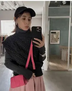 Ameri LAYERED SLANT CABLE KNIT SET ニット