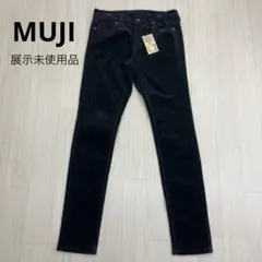 無印良品 MUJI ストレッチ コーデュロイ スキニー パンツ ブラック 67