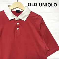 【美品】UNIQLO ラガーシャツ ユニクロ L レッド×ホワイト