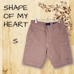 of47【未使用】S ショートパンツ ストライプ 赤系 サーフブランド 春夏