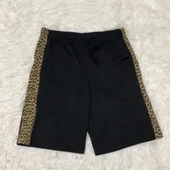 希少▲ミタニ▲スポーツウェア ハーフパンツ ブラックM レオパード ジャージ