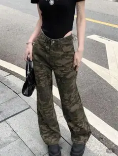 SHEIN 迷彩ズボン y2k