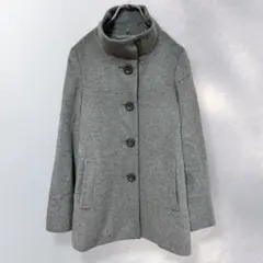 m376》インディヴィ スタンドカラーコート ウール カシミヤ混 アウター 38