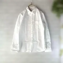 綿100%美品❗️【無印良品】ホワイトダンガリーシャツ M￼ ボタンダウン