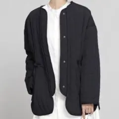 ナノ ユニバース WEB限定 ストライプ キルティング ブルゾン