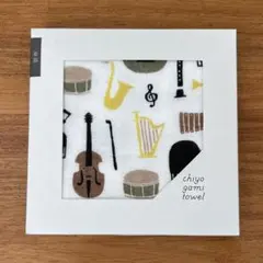 新品未使用　千代紙タオル　楽器