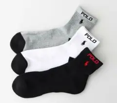 【新品未使用】ポロ　ラルフローレン　メンズ　ポロ　ソックス　靴下　3足セット