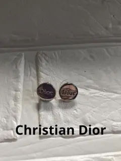 Christian Diorクリスチャンディオールロゴピアスヴィンテージシルバー