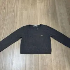 【未使用新品】アルシーヴ　リブニット　クロップド丈　チャコールグレー