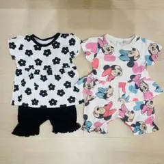 ミニー パジャマ ＆ 花柄 パジャマ 80cm