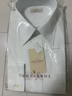 TRUSSARDI ホワイト ドレスシャツ 39-76