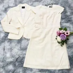 A2392【オネイロス】美品✨ジャケット&ワンピース　スーツセット 9号