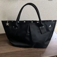 [ 未使用]アニエスベーボヤージュ　星柄ナイロン素材トートバッグ