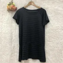 ★POCO＆MOCO★ポコアンドモコ チュニック【L~XL】半袖 ボーダー