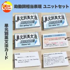 【助動詞相当表現】単元別英文法カード　中学生　テスト　復習　予習　試験　参考書
