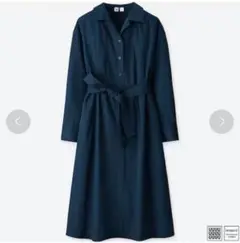 Uniqlo ネイビー シャツワンピース Sサイズ