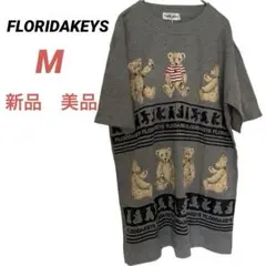 フロリダキーズ　FLORIDAKEYS Tシャツ　半袖　グレー　ベアー　熊