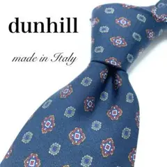 【極美品】 dunhill 小紋柄 ネイビー レッド ホワイト