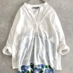 VINCE ヴィンス オーバーサイズプルオーバースキッパーシャツ 白 ホワイト