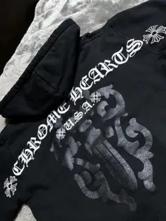正規 美品 CHROME HEARTS フルジップ パーカー アーチロゴ ダガー