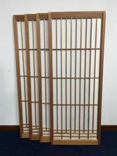 【骨董】書院障子　組子障子　4枚プラス欄間？ 骨董】書院障子組子障子4枚プラス欄間？