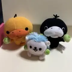 かものはしかも。 メロンパン マスコットキーチェーン ぬいぐるみ 3種