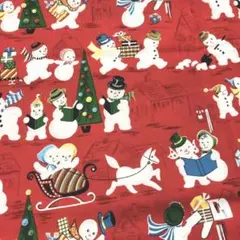 USAコットン 雪だるま　スノーマン　クリスマス