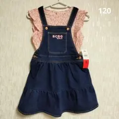 120サイズ程度　BCBG GIRLS　フレンチスリーブ　ジャンパースカート