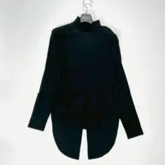 美品 LE PHIL ハイネック シア ―ジャージー トップス ブラック フリー