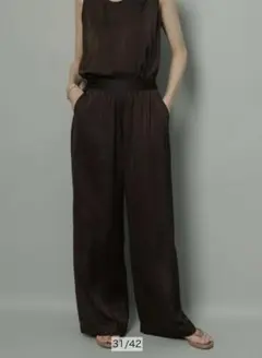 アルページュストーリー　ヴィンテージサテンパンツ　茶色　M