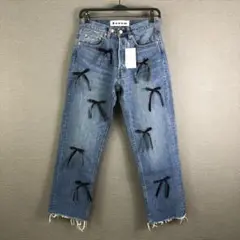 未使用品 BONUM リボンデニムパンツ ブルー