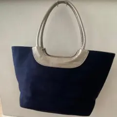 ブロンティベイパリス ネイビーxゴールド トートバッグ