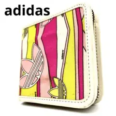 adidas 二つ折り財布　カラフル