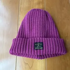 petit nain パープルニット帽