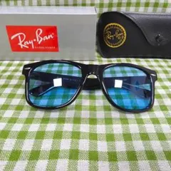 Ray-Ban サングラス RB2140 黒フレーム 青レンズ ケース付き