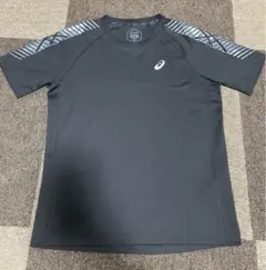 asics ランニングt シャツ黒