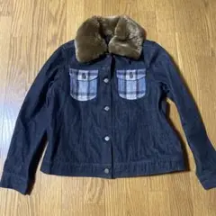 PINKHOUSE ピンクハウス ボア Gジャン ブラックデニムジャケット L