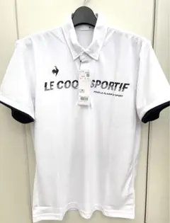 新品☆L【Le Coq Sportif】ポロシャツ 半袖 ホワイト サラサラ速乾