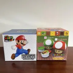 【新品】スーパーマリオ コレクションフィギュア & スーパーキノコランチボックス
