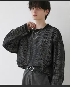 LILL ルーズシルエットシアーメッシュカットソー S