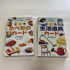 知育カードセット　たべもの　生活道具　2冊セット